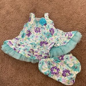 Little me matching dress set